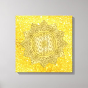 Blume des Lebens - Indische Mandala 4 Leinwanddruck