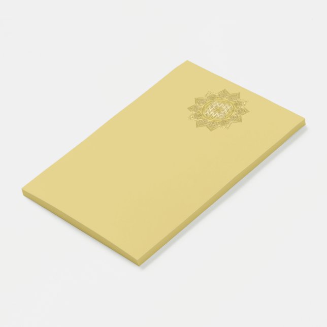 Blume des Lebens - Indische Mandala 4 Post-it Klebezettel (angewinkelt)
