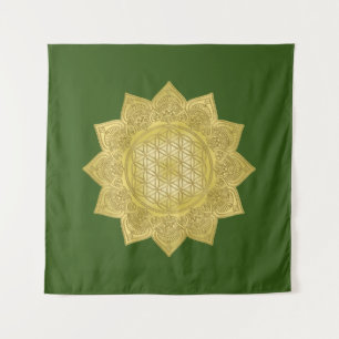 Blume des Lebens - Indische Mandala 4 Wandteppich