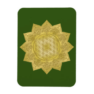 Blume des Lebens - Indischer Mandala 4 Magnet