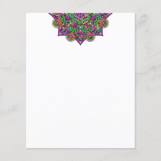 Blume des Lebens - Indisches Mandala 1 (Vorderseite)