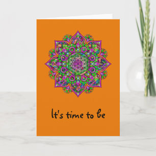Blume des Lebens - Indisches Mandala 1 Karte