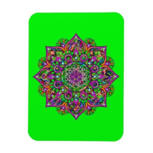 Blume des Lebens - Indisches Mandala 1 Magnet