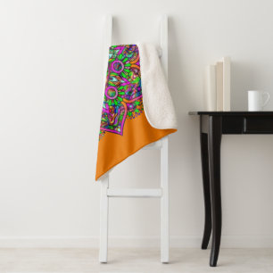 Blume des Lebens - Indisches Mandala 1 Sherpadecke