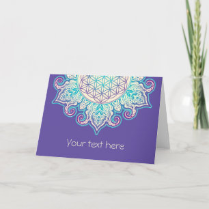 Blume des Lebens - Indisches Mandala 2 Karte
