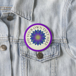 Blume des Lebens - Indisches Mandala 3 Button