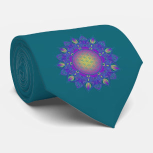Blume des Lebens - Indisches Mandala 3 Krawatte