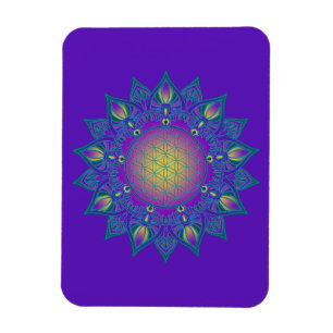 Blume des Lebens - Indisches Mandala 3 Magnet