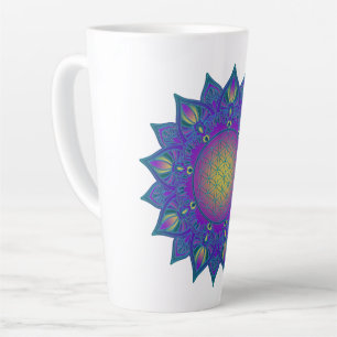 Blume des Lebens - Indisches Mandala 3 Milchtasse