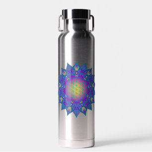 Blume des Lebens - Indisches Mandala 3 Trinkflasche
