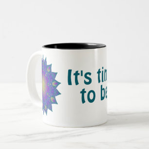 Blume des Lebens - Indisches Mandala 3 Zweifarbige Tasse