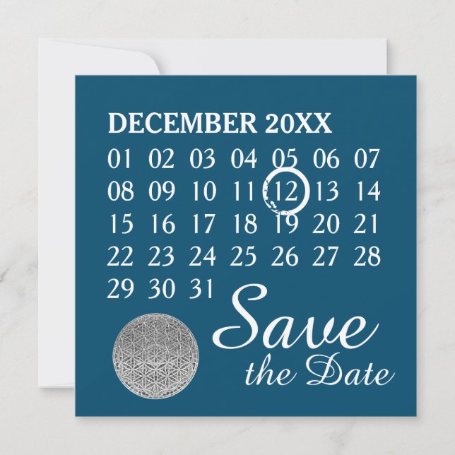 Blume des Lebens - Kalender - Save the Date (Vorderseite)