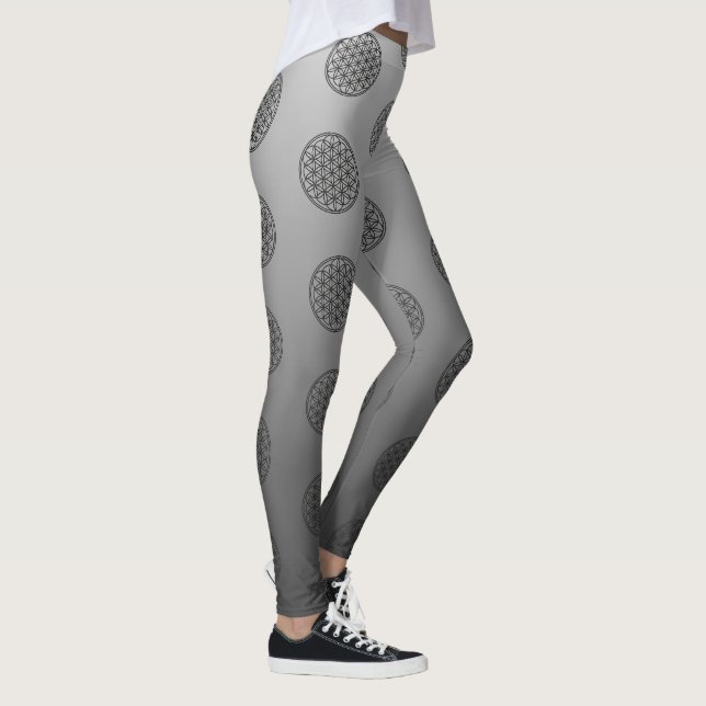 BLUME DES LEBENS - Kontur des Geometriezeichens "S Leggings (Rechts)