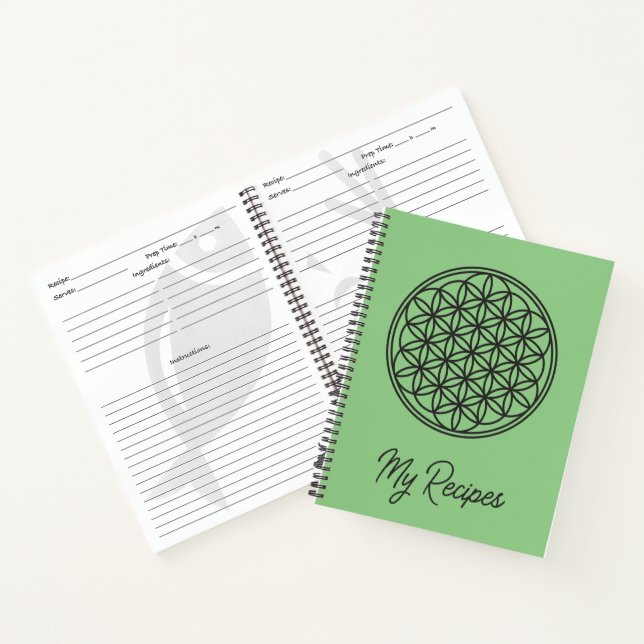 BLUME DES LEBENS - Kontur des Geometriezeichens "S Notizbuch (Innenseite)