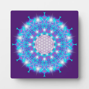 BLUME DES LEBENS/LEBENS DES Lebens "Stars Mandala" Fotoplatte
