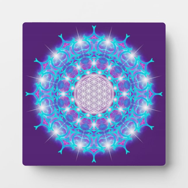 BLUME DES LEBENS/LEBENS DES Lebens "Stars Mandala" Fotoplatte (Vorderseite)