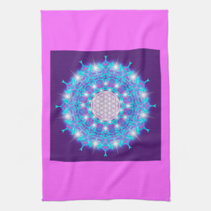BLUME DES LEBENS/LEBENS DES Lebens "Stars Mandala" Küchentuch