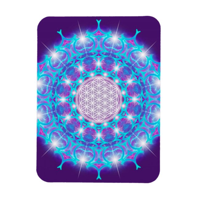 BLUME DES LEBENS/LEBENS DES Lebens "Stars Mandala" Magnet (Vertikal)