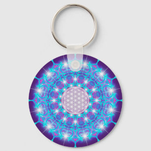 BLUME DES LEBENS/LEBENS DES Lebens "Stars Mandala" Schlüsselanhänger