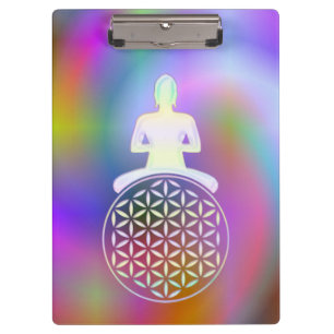Blume des Lebens / Lebensgefühl - Buddha Klemmbrett