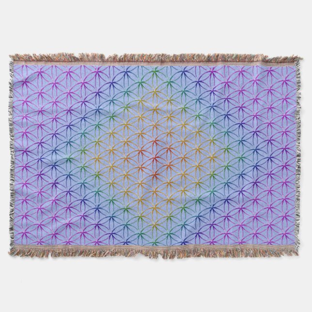 Blume des Lebens / Lebensgefühl - Chakra-Muster Decke (Vorderseite)