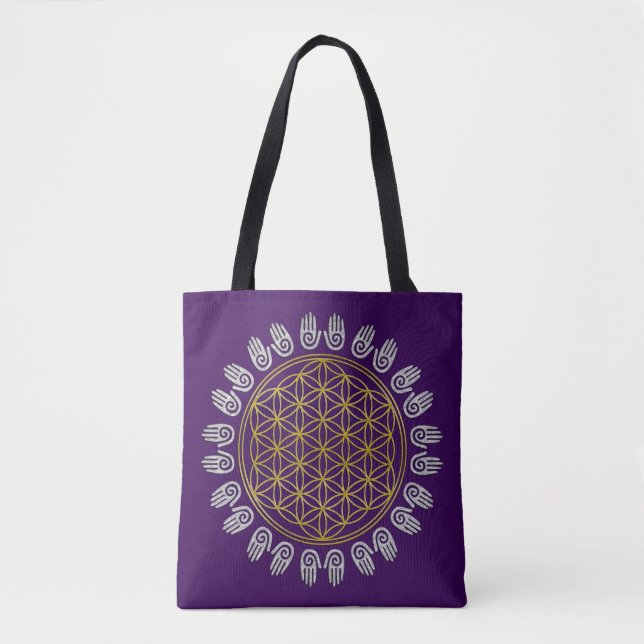 Blume des Lebens / Lebensgefühl - Geisterhand Tasche (Vorderseite)