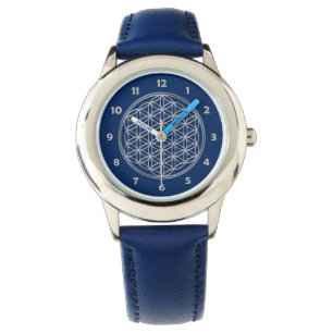 Blume des Lebens / Lebensgefühl - glänzender Krist Armbanduhr