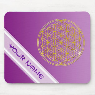 Blume des Lebens / Lebensgefühl - Gold Mousepad