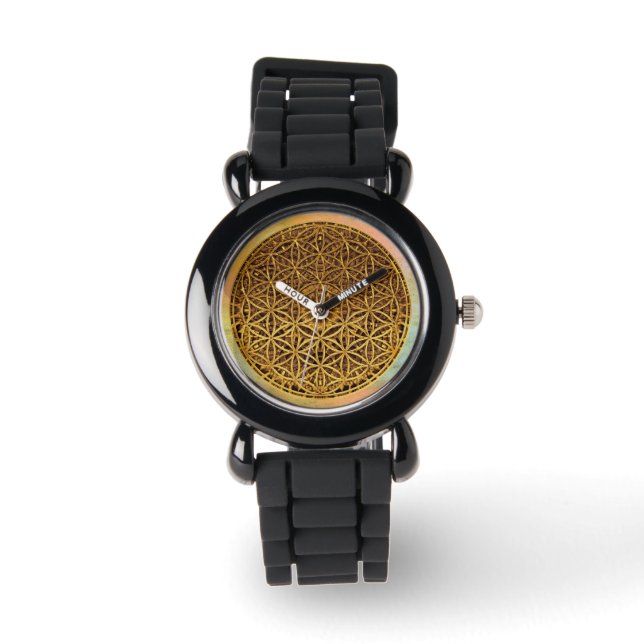 Blume des Lebens / Lebensgefühl - Goldmedaille Armbanduhr (Vorderseite)