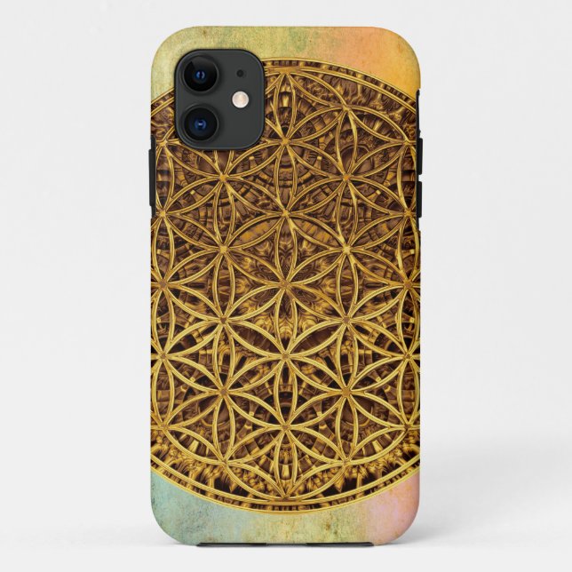 Blume des Lebens / Lebensgefühl - Goldmedaille Case-Mate iPhone Hülle (Rückseite)