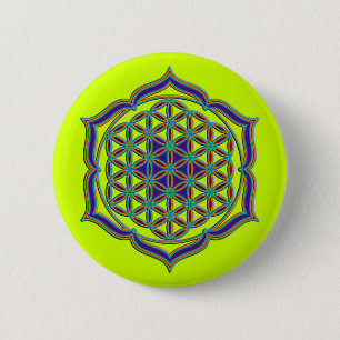 Blume des Lebens / Lebensgefühl - Lotus Contour Button