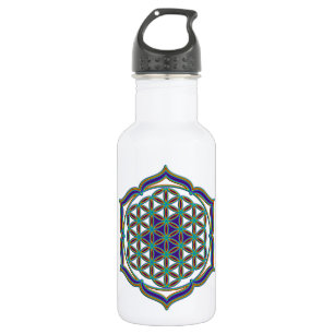 Blume des Lebens / Lebensgefühl - Lotus Contour Trinkflasche