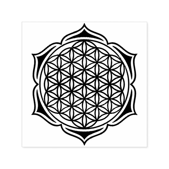 Blume des Lebens / Lebensgefühl - Lotus II Permastempel (Design)