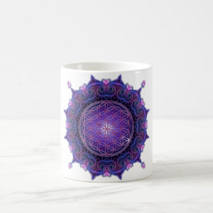 BLUME DES LEBENS / Lebensgefühl - Mandala I Kaffeetasse