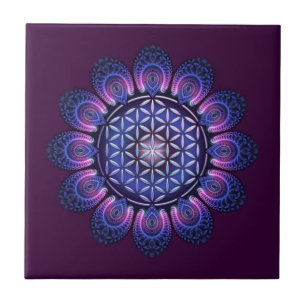 BLUME DES LEBENS / Lebensgefühl - Mandala II Fliese