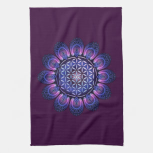 BLUME DES LEBENS / Lebensgefühl - Mandala II Handtuch