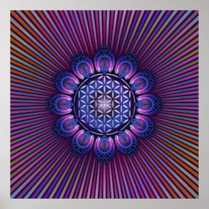 BLUME DES LEBENS / Lebensgefühl - Mandala II Poster