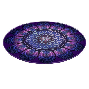 Blume des Lebens / Lebensgefühl - Mandala II Schneidebrett
