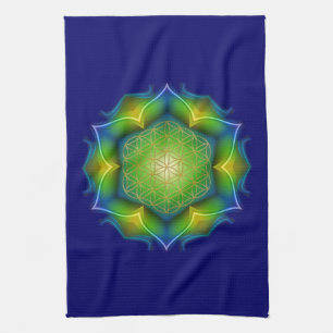 BLUME DES LEBENS / Lebensgefühl - Mandala V Handtuch