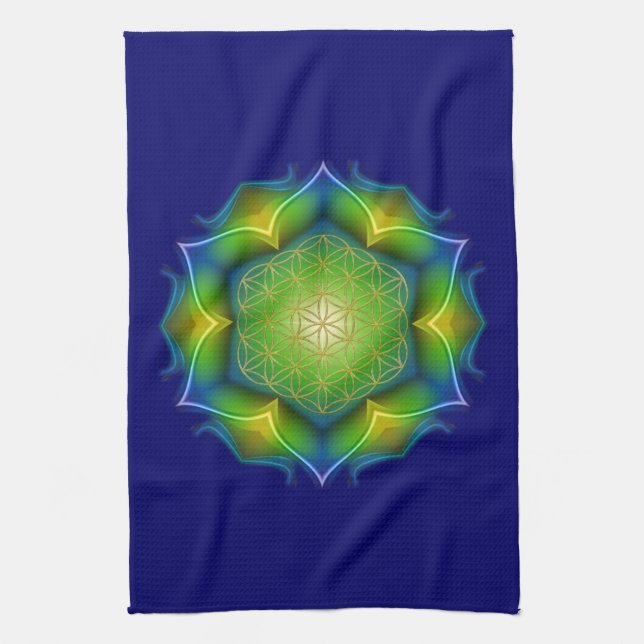 BLUME DES LEBENS / Lebensgefühl - Mandala V Handtuch (Vertikal)