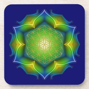 BLUME DES LEBENS / Lebensgefühl - Mandala V Untersetzer