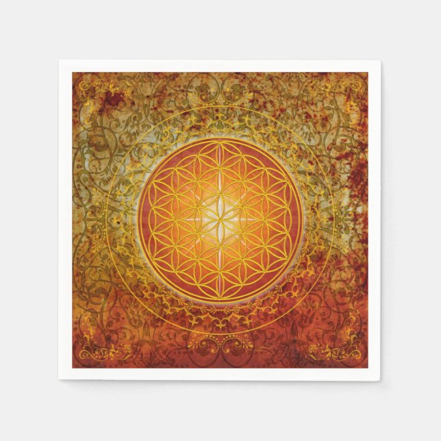 Blume des Lebens / Lebensgefühl - Ornament III Serviette (Vorderseite)
