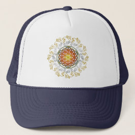 Blume des Lebens / Lebensgefühl - Ornament IV Truckerkappe