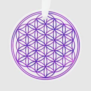 Blume des Lebens / Lebensgefühl - pinkblau Ornament