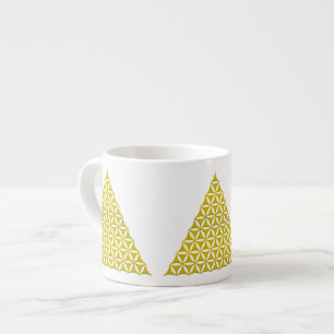 Blume des Lebens / Lebensgefühl - Pyramide Espressotasse