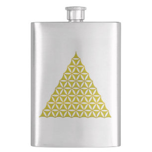 Blume des Lebens / Lebensgefühl - Pyramide Flachmann