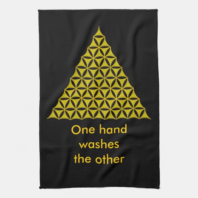 Blume des Lebens / Lebensgefühl - Pyramide Handtuch (Vertikal)