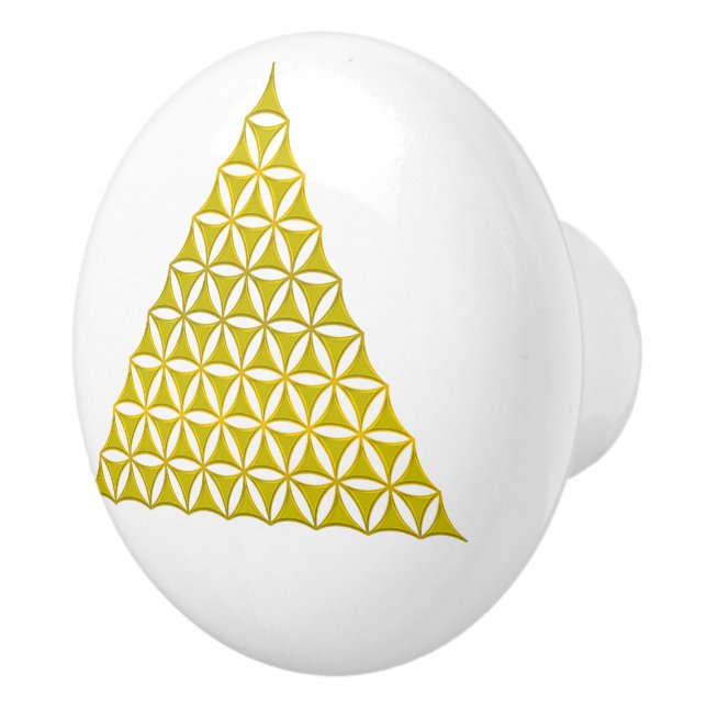 Blume des Lebens / Lebensgefühl - Pyramide Keramikknauf (Rechts)