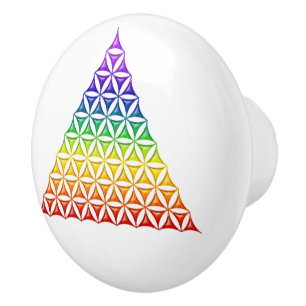Blume des Lebens / Lebensgefühl - Pyramidenschakra Keramikknauf