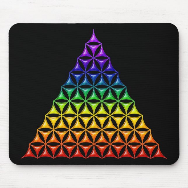 Blume des Lebens / Lebensgefühl - Pyramidenschakra Mousepad (Vorne)